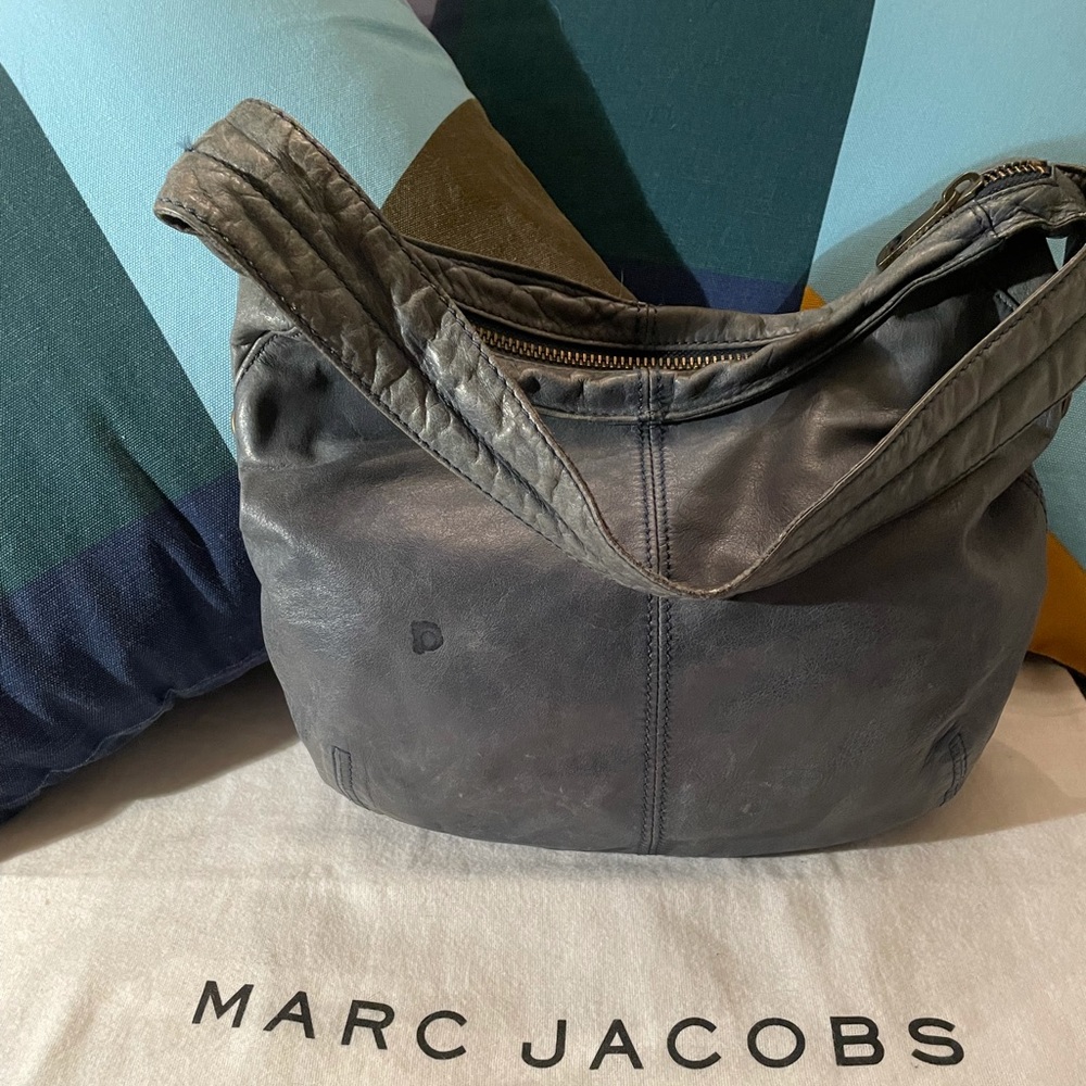 Marc Jacobs / Hobo Bag / Blue Leather / Y2K / Early Aughts
